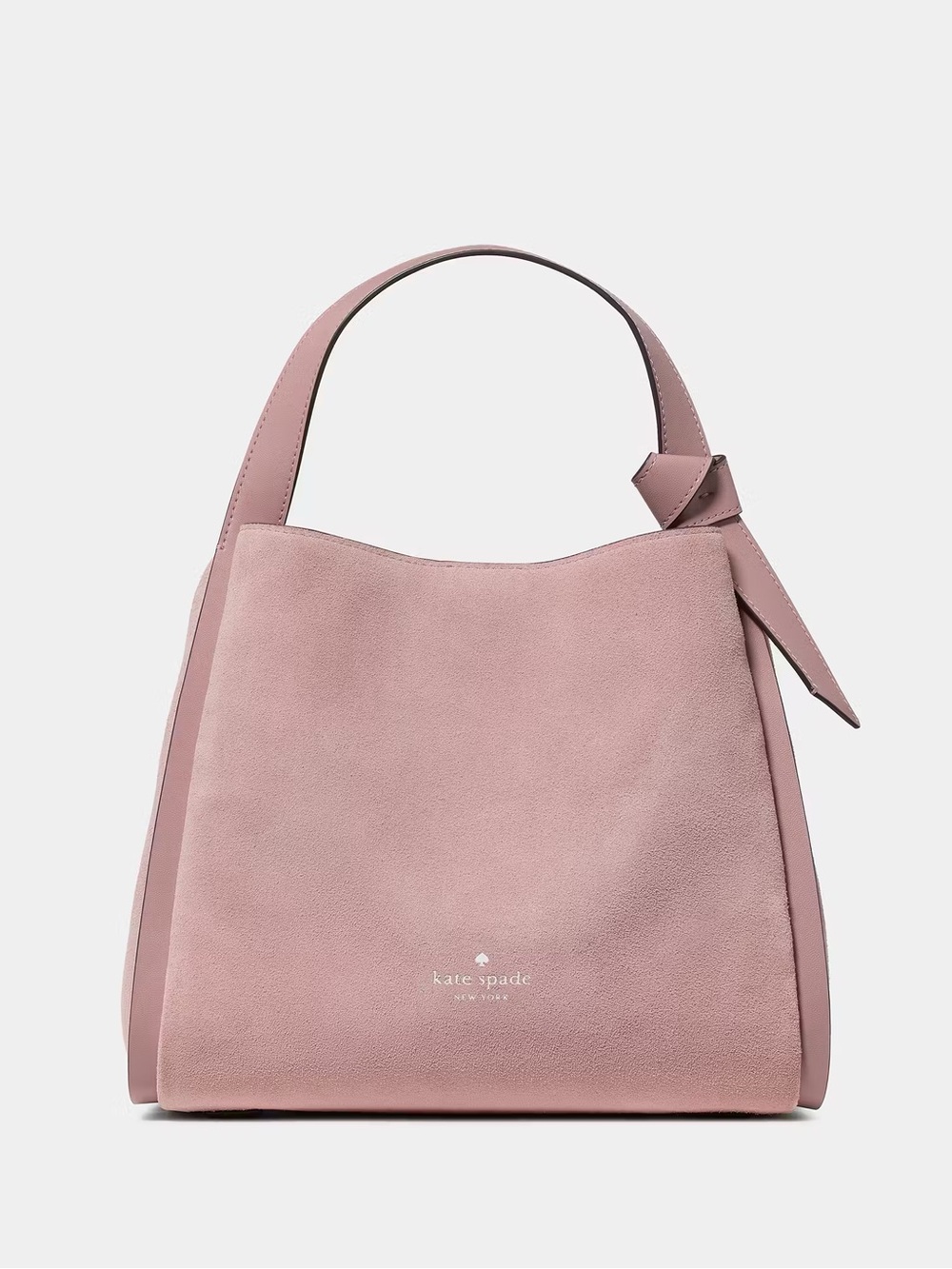 ♠️Kate Spade Knott Suede Mixed Media Medium Carryall Bag, Dusk Rose NWT